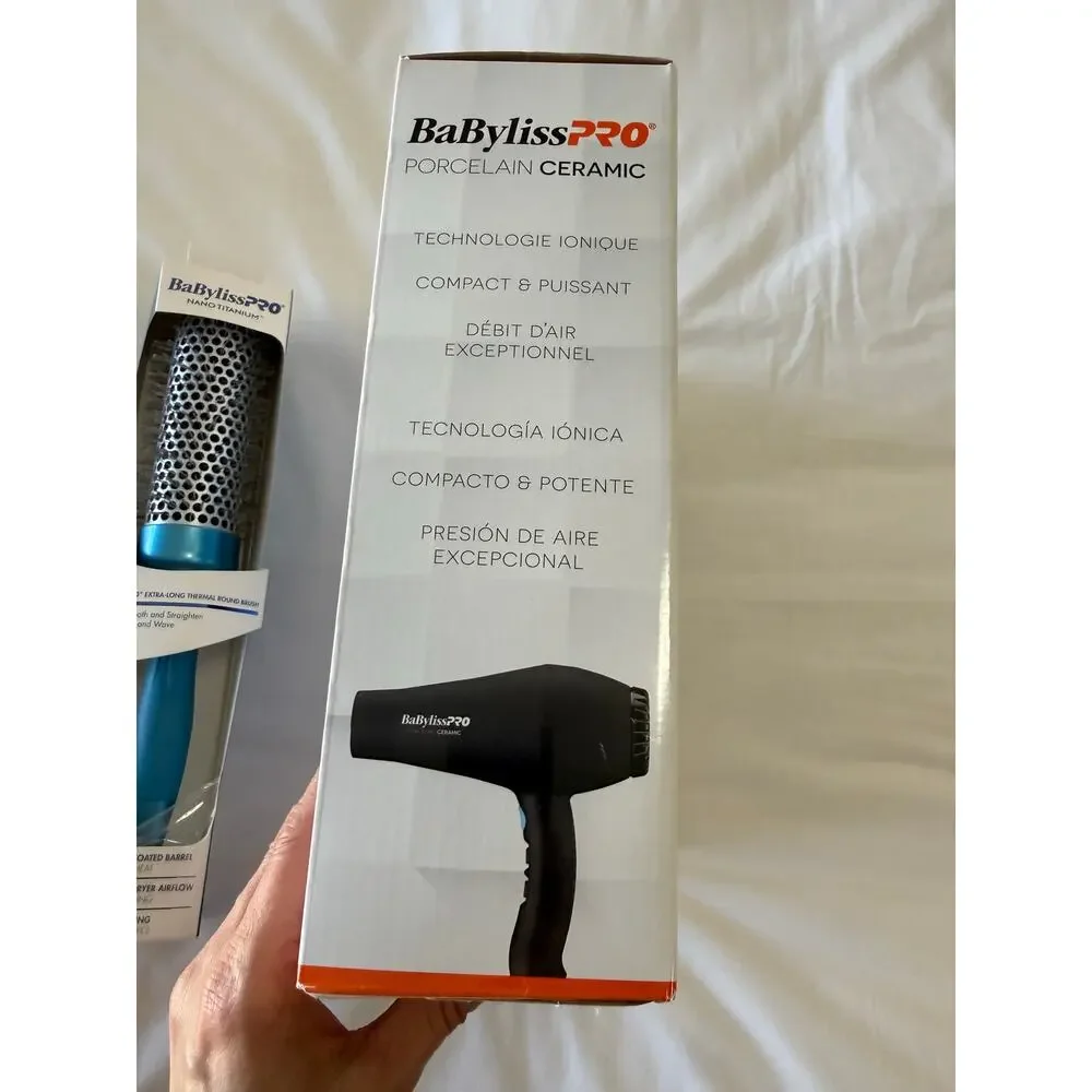 BaByliss Bundle | PRO Ceramix Xtreme Hair Dryer Blk & Nano Titanium Round Brush